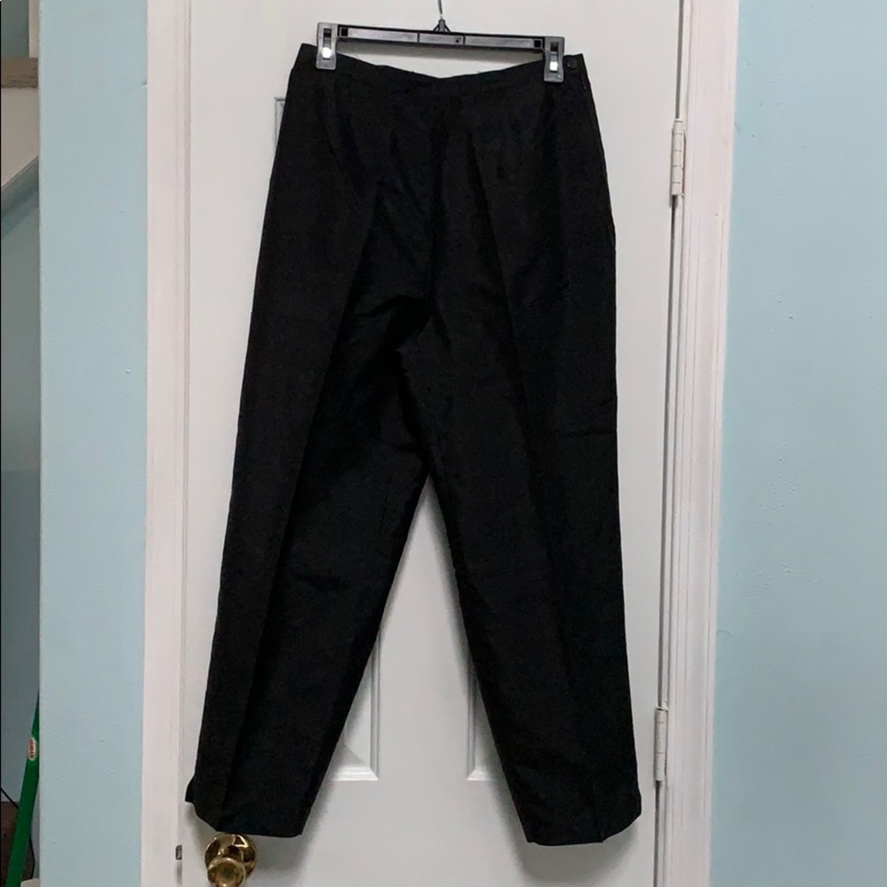 Black 100% silk dress pants